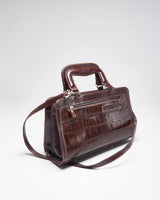 Vintage Brown Leather Shoulder Bag