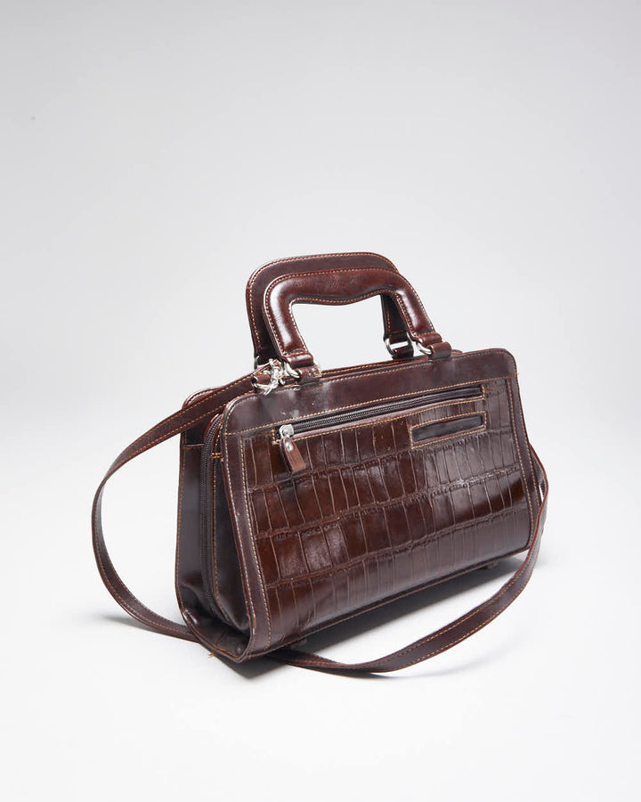 Vintage Brown Leather Shoulder Bag
