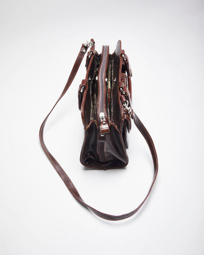 Vintage Brown Leather Shoulder Bag