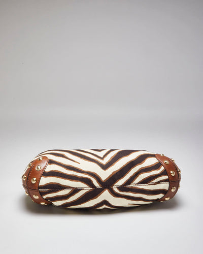 Vintage Y2k 00s Michael Kors Zebra Handbag