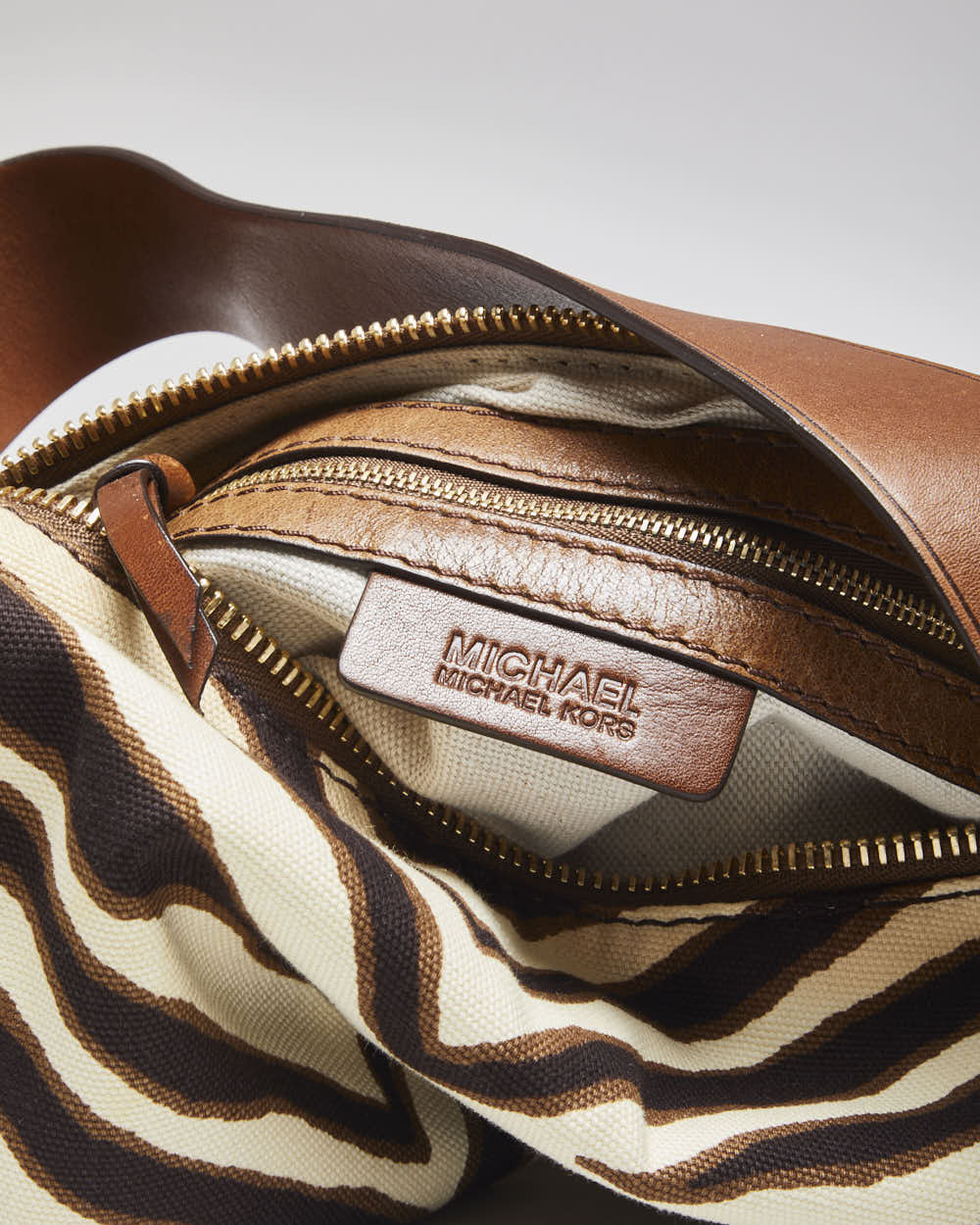 Vintage Y2k 00s Michael Kors Zebra Handbag