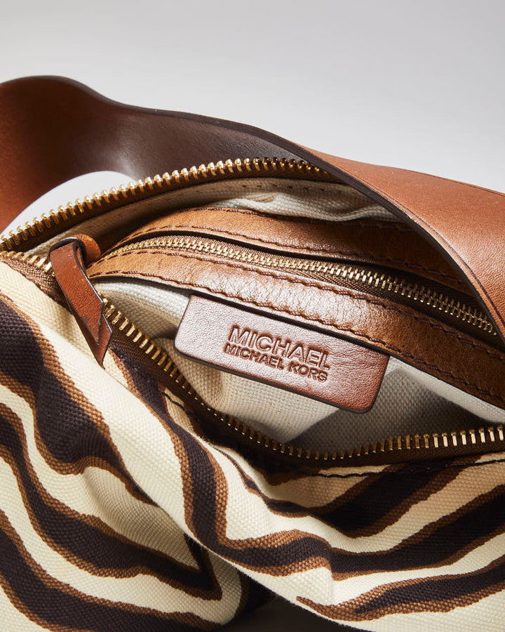 Vintage Y2k 00s Michael Kors Zebra Handbag