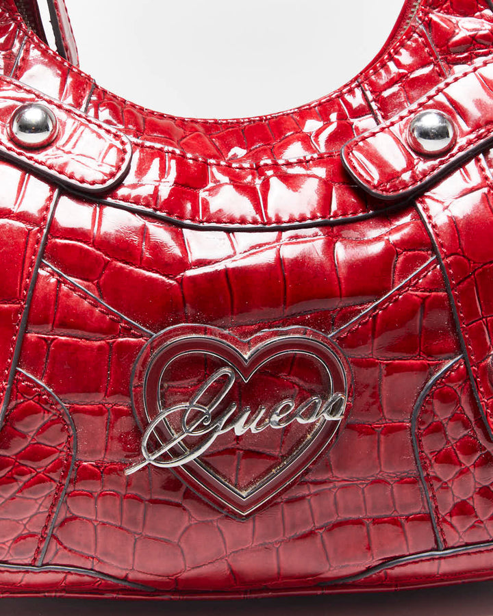 Vintage Y2k 00s Guess Red Handbag