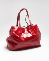 Vintage Y2k 00s Coach Patent Red Handbag