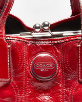 Vintage Y2k 00s Coach Patent Red Handbag