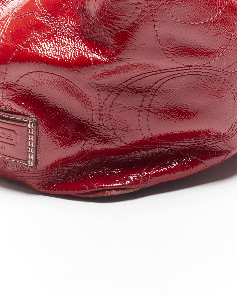 Vintage Y2k 00s Coach Patent Red Handbag