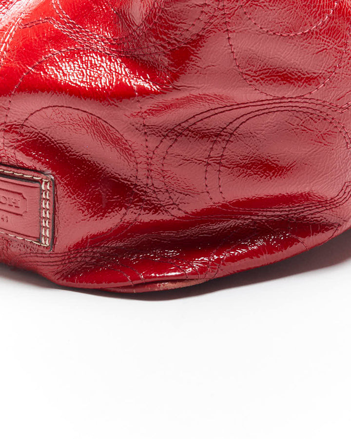 Vintage Y2k 00s Coach Patent Red Handbag