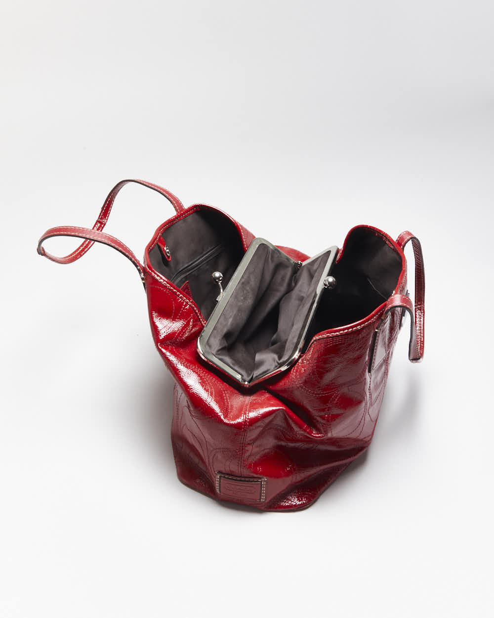 Vintage Y2k 00s Coach Patent Red Handbag