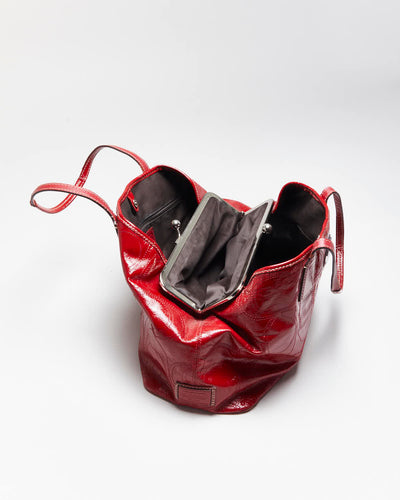 Vintage Y2k 00s Coach Patent Red Handbag