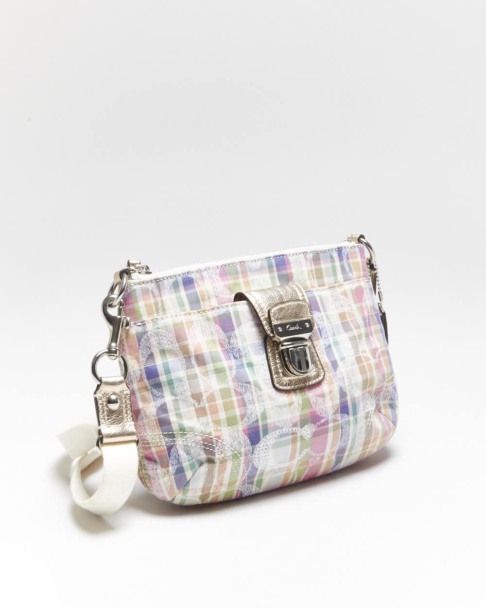 Vintage Y2k 00s Coach Checked Cross-Body Bag