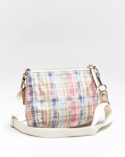 Vintage Y2k 00s Coach Checked Cross-Body Bag