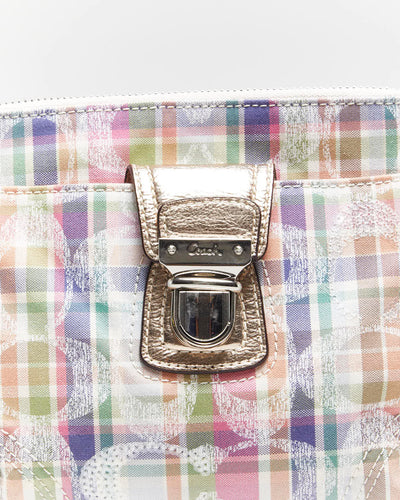 Vintage Y2k 00s Coach Checked Cross-Body Bag