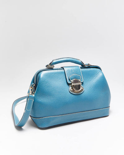 Vintage Danier Turquoise Leather Bag