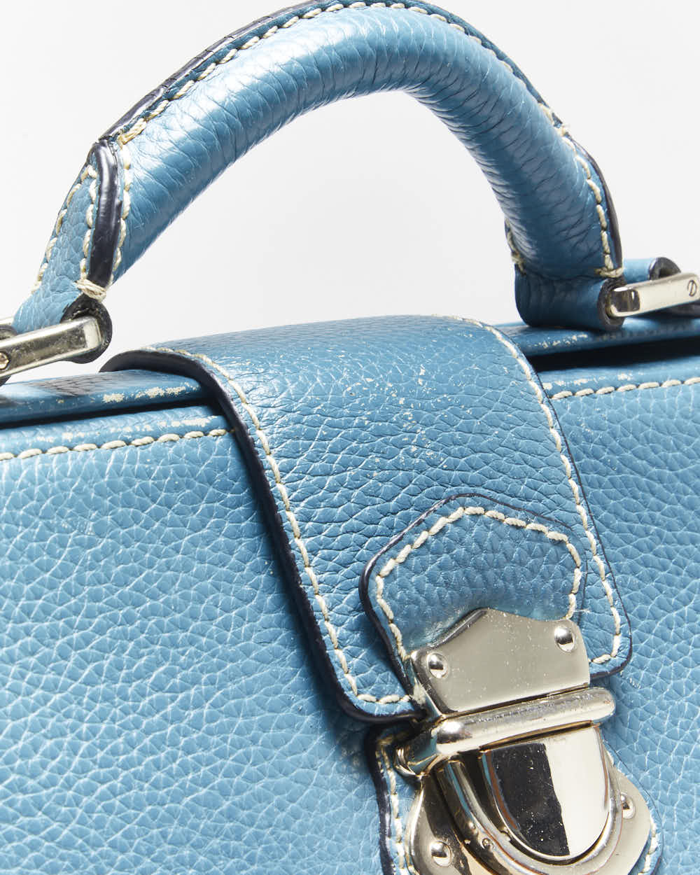 Vintage Danier Turquoise Leather Bag