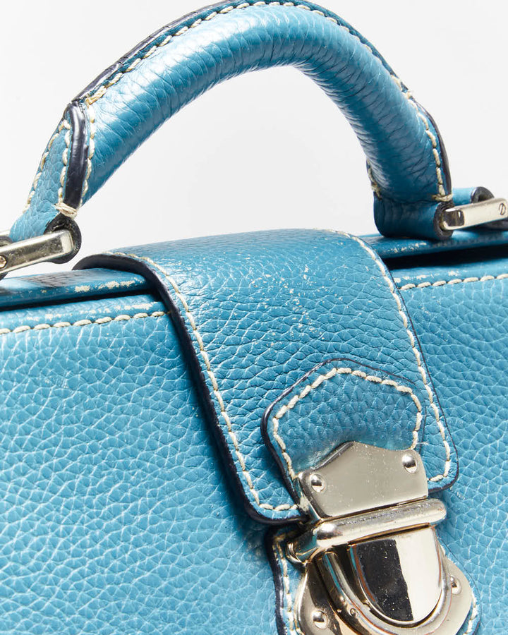 Vintage Danier Turquoise Leather Bag