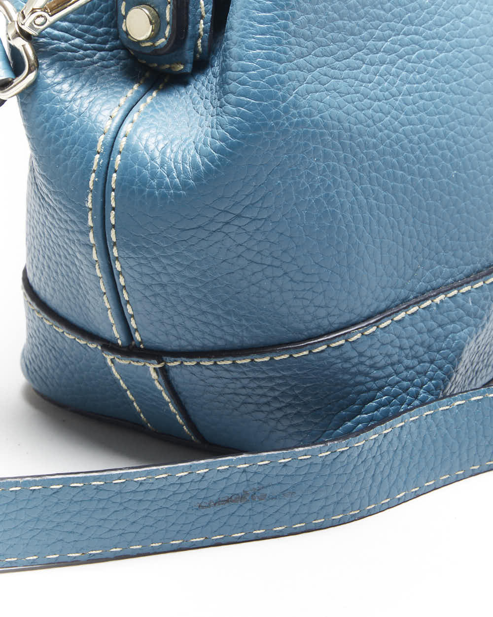 Vintage Danier Turquoise Leather Bag