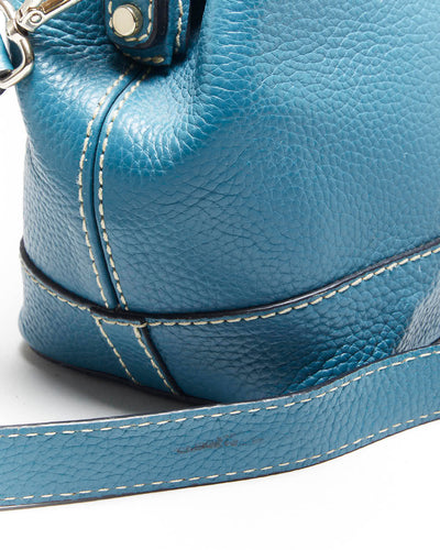 Vintage Danier Turquoise Leather Bag