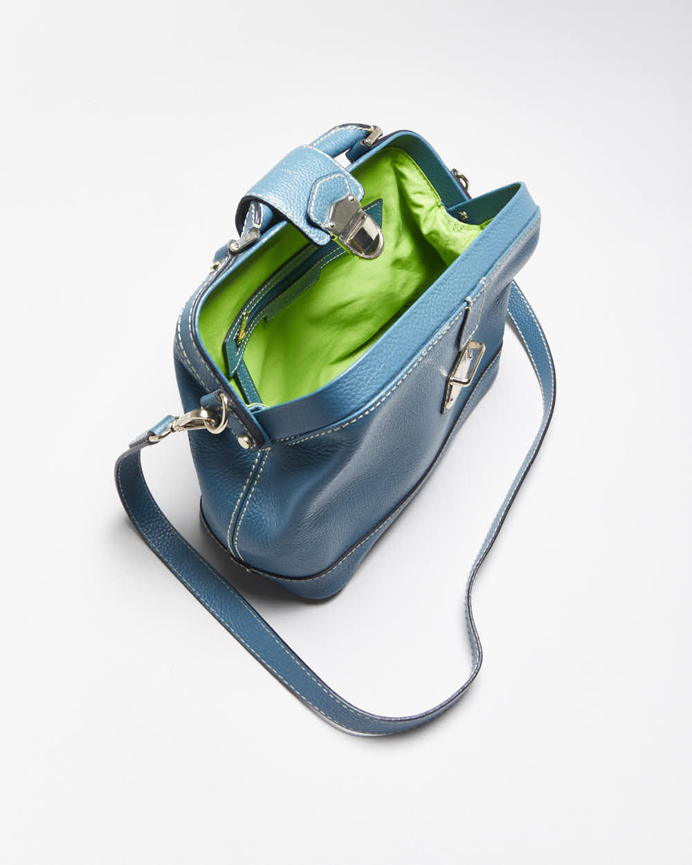 Vintage Danier Turquoise Leather Bag