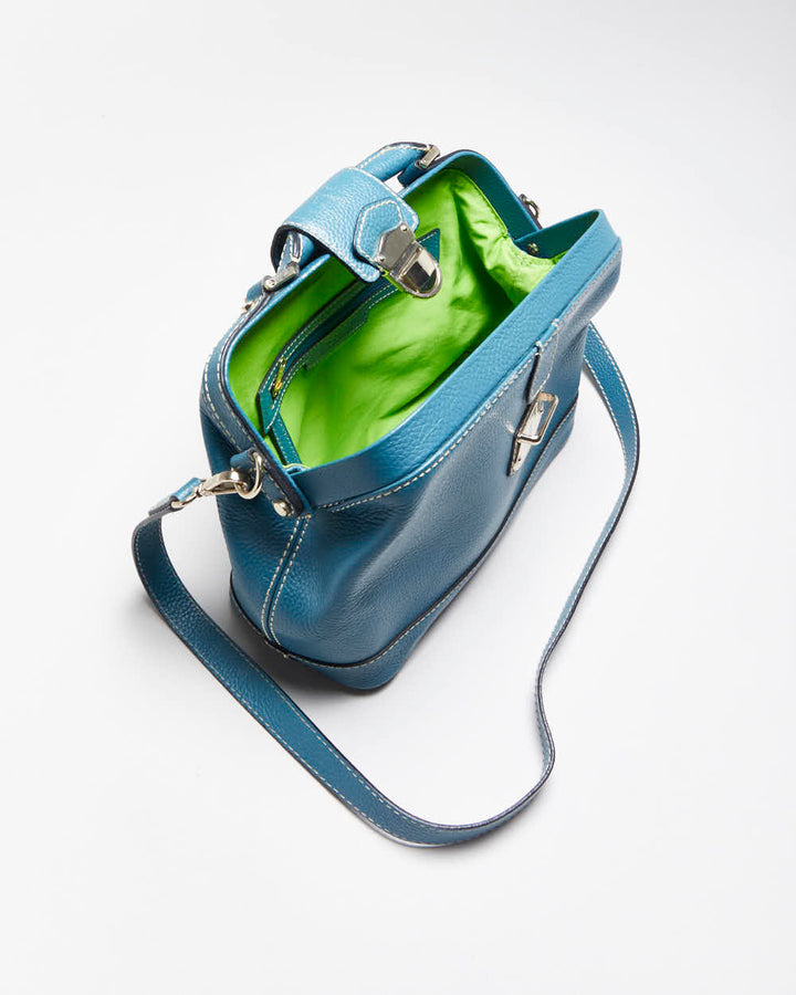 Vintage Danier Turquoise Leather Bag