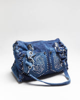 Vintage Y2k 00s Temptation Denim Rhinestone Handbag