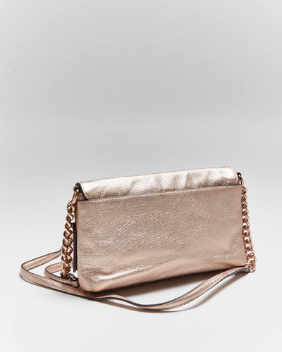 Vintage Coach Rose Gold Leather Shoulder Bag