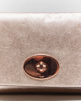 Vintage Coach Rose Gold Leather Shoulder Bag