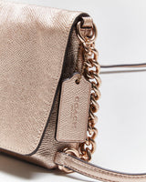 Vintage Coach Rose Gold Leather Shoulder Bag