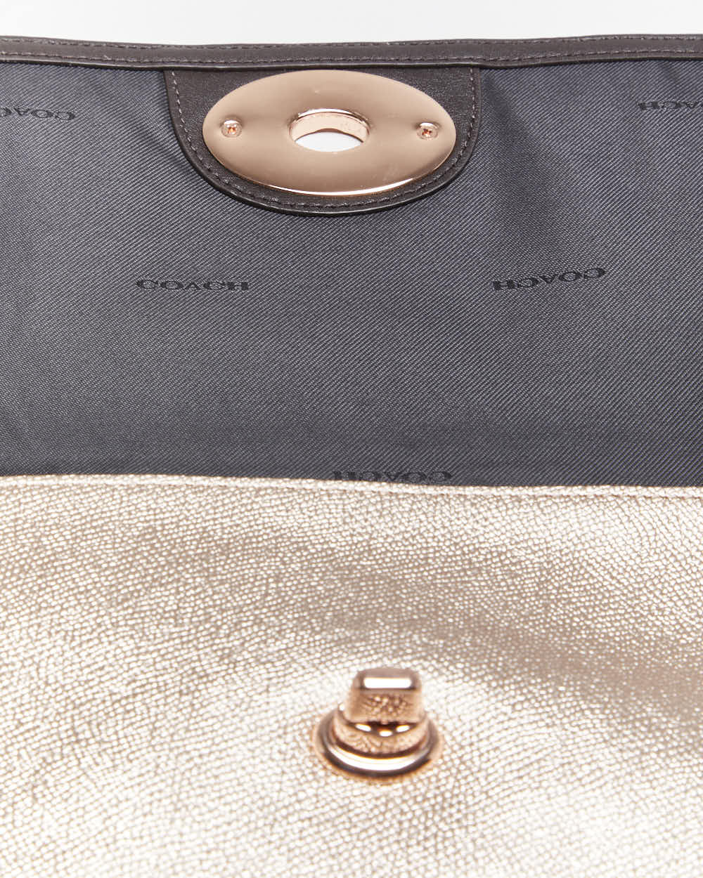 Vintage Coach Rose Gold Leather Shoulder Bag