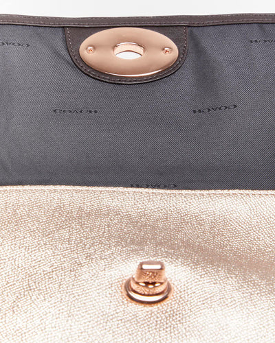 Vintage Coach Rose Gold Leather Shoulder Bag