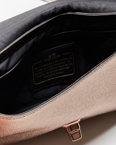 Vintage Coach Rose Gold Leather Shoulder Bag