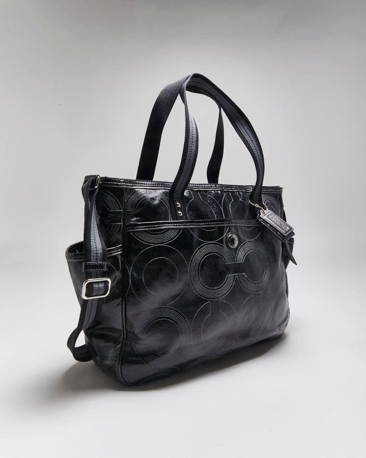 Vintage Coach Patent Leather Weekend Bag