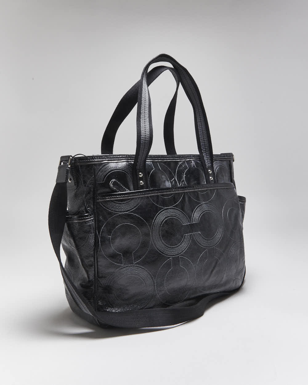 Vintage Coach Patent Leather Weekend Bag