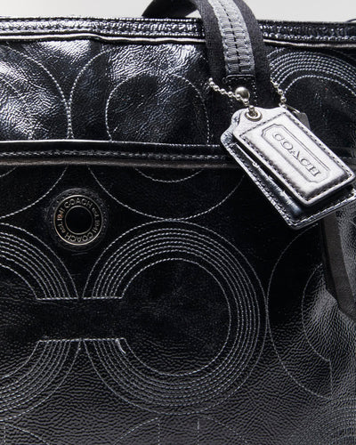 Vintage Coach Patent Leather Weekend Bag