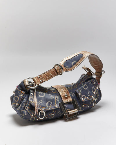 Vintage Y2k 00s Guess Studded Denim Handbag
