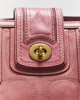 Vintage Y2k 00s Coach Pink Leather Handbag