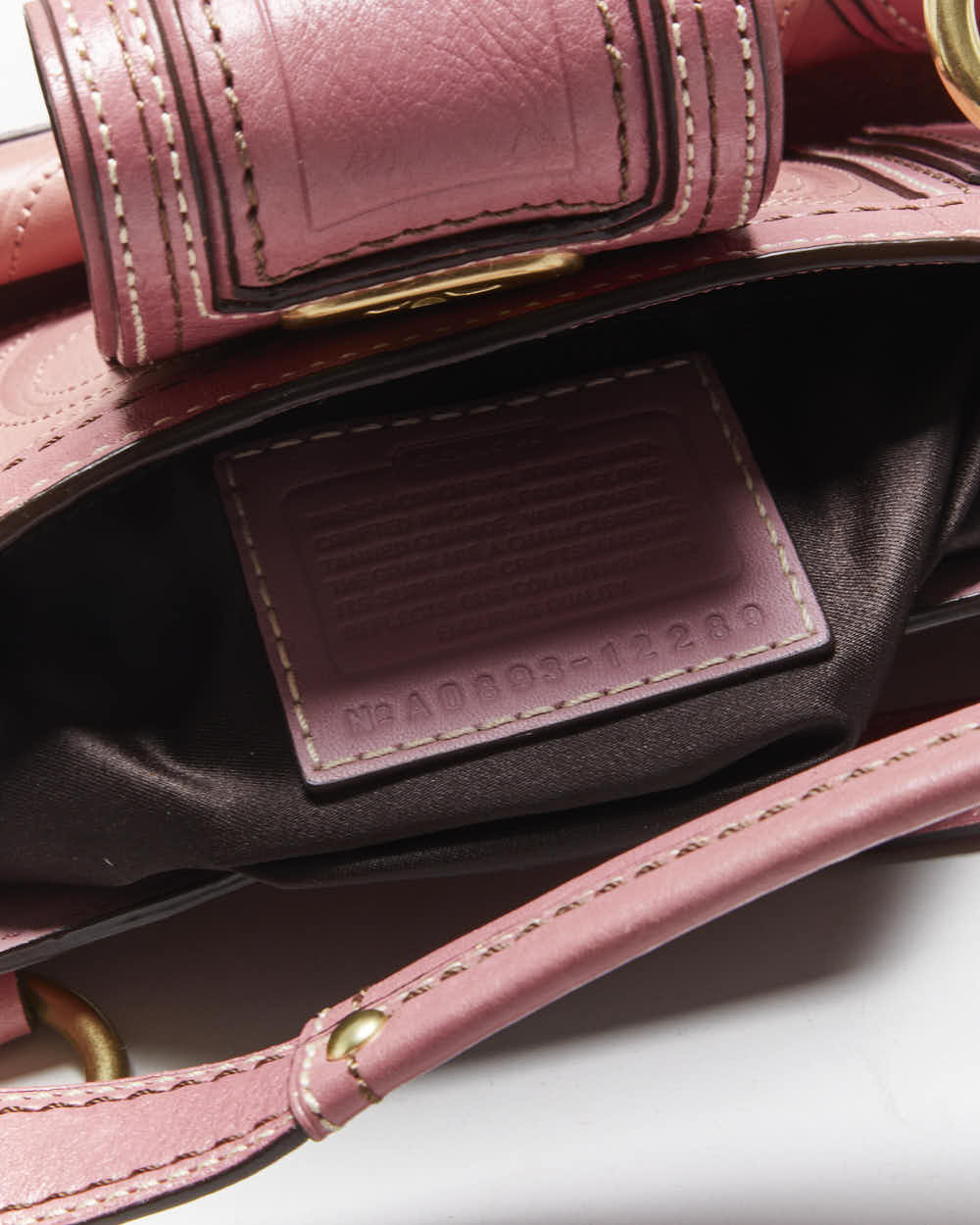 Vintage Y2k 00s Coach Pink Leather Handbag