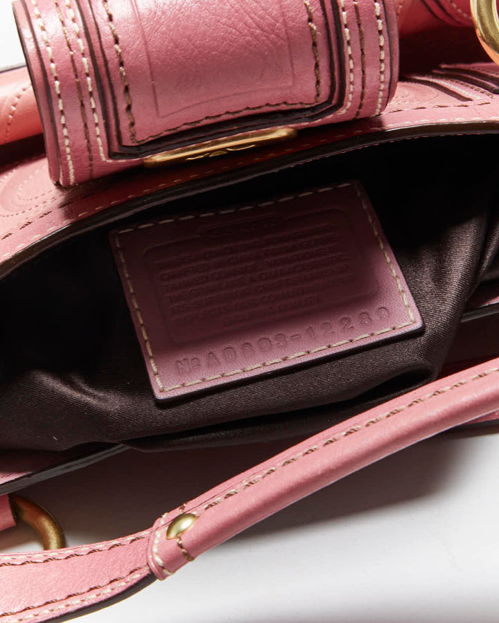 Vintage Y2k 00s Coach Pink Leather Handbag