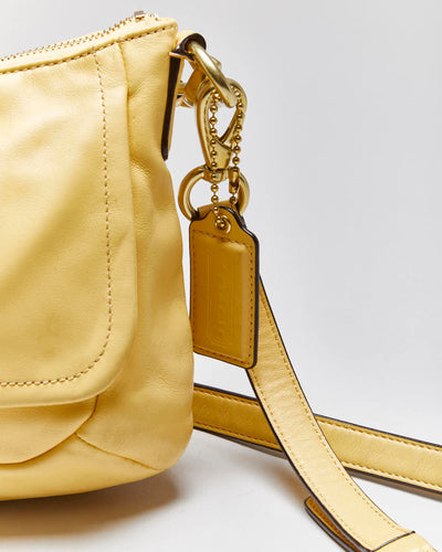 Vintage Y2k 00s Coach Butter Yellow Shoulder Bag
