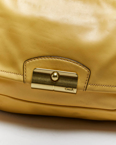 Vintage Y2k 00s Coach Butter Yellow Shoulder Bag