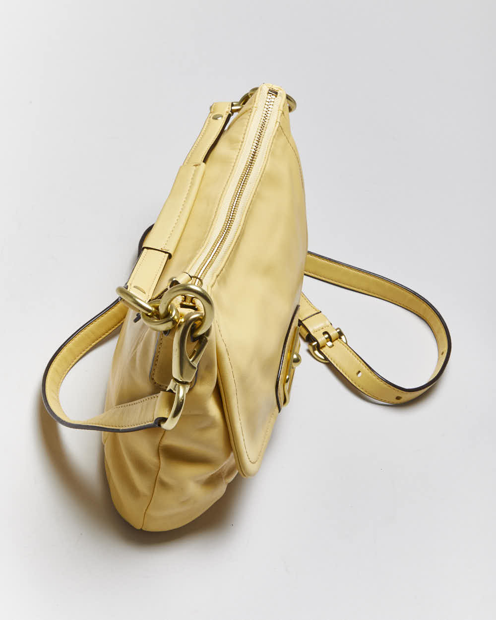 Vintage Y2k 00s Coach Butter Yellow Shoulder Bag