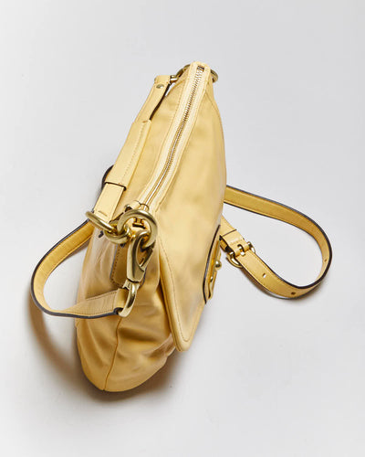 Vintage Y2k 00s Coach Butter Yellow Shoulder Bag