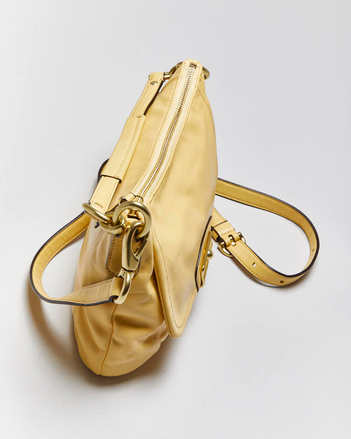 Vintage Y2k 00s Coach Butter Yellow Shoulder Bag