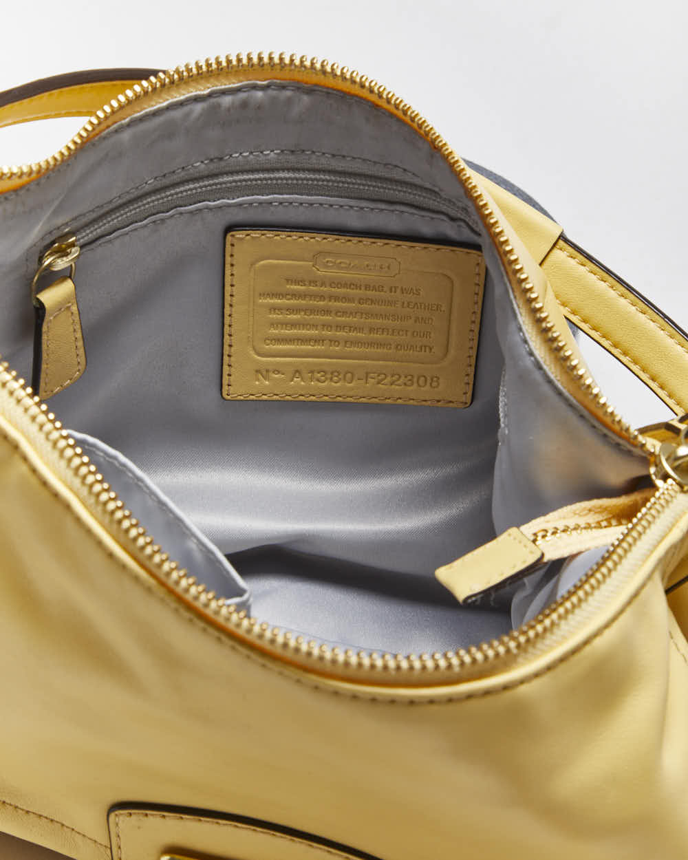 Vintage Y2k 00s Coach Butter Yellow Shoulder Bag
