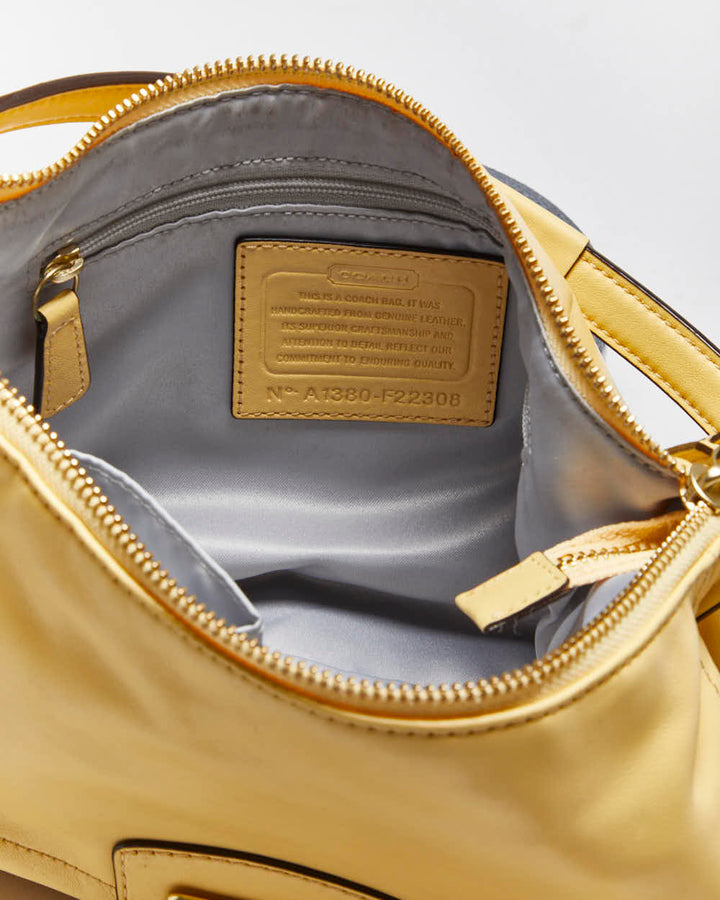 Vintage Y2k 00s Coach Butter Yellow Shoulder Bag