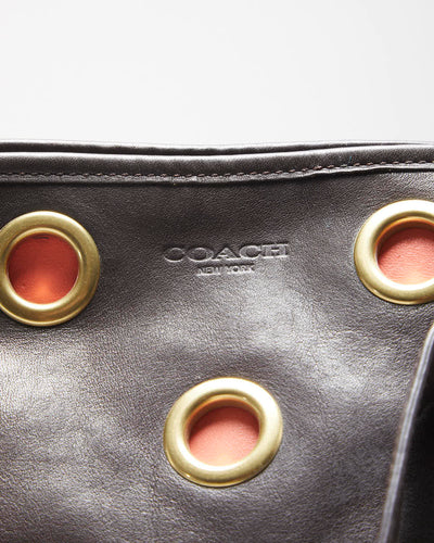 Vintage Y2k 00s Coach Leather Eyelet Shoulder Bag