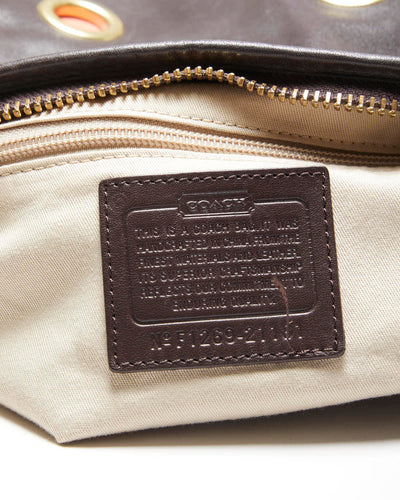 Vintage Y2k 00s Coach Leather Eyelet Shoulder Bag