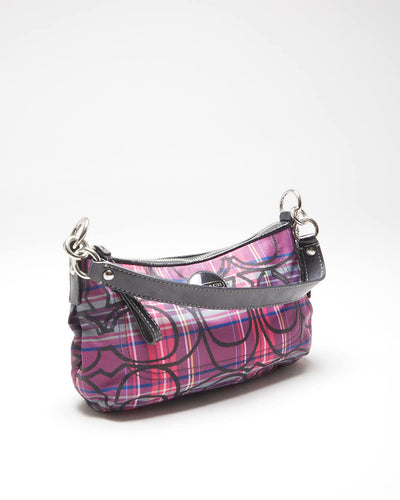 Vintage Y2k 00s Coach Check Glitter Handbag