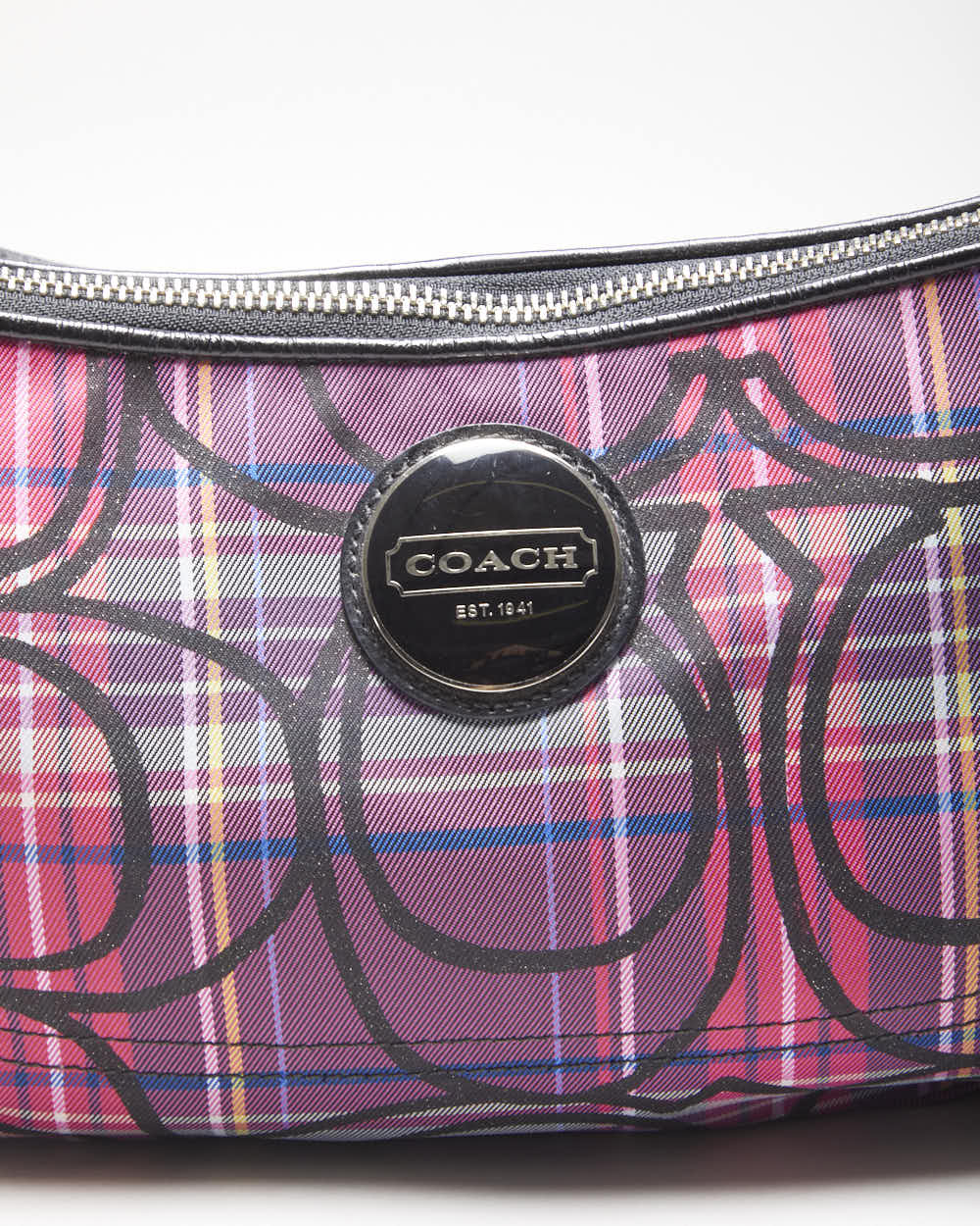 Vintage Y2k 00s Coach Check Glitter Handbag