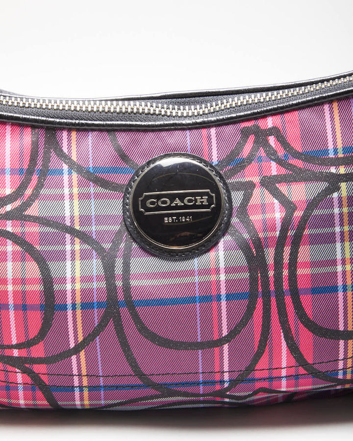 Vintage Y2k 00s Coach Check Glitter Handbag