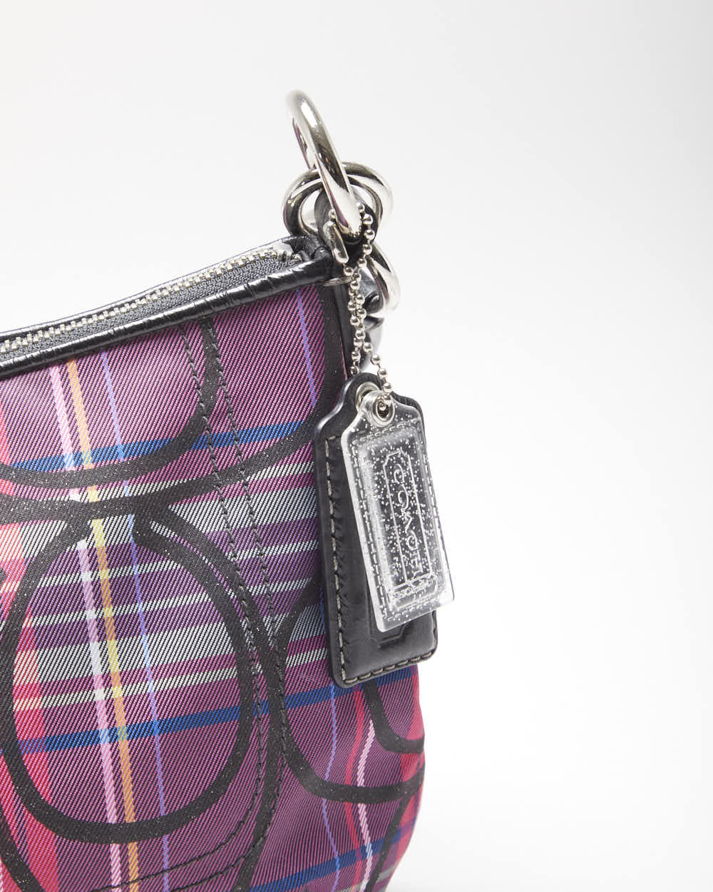 Vintage Y2k 00s Coach Check Glitter Handbag